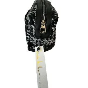 Nicole Miller | Bags | Nicole Miller Metallic Tweed Loaf  Nicole Miller Metallic Sparkle Tweed Cosmetic Case main image 0